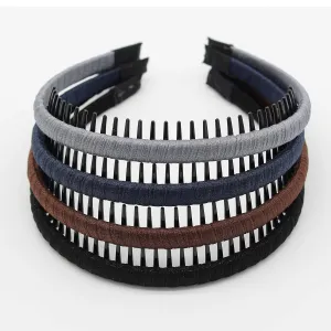 Fashion hair Accessories Hair band headbands for women/Girls Non-slip hairband Comfy Hair Hoop Resin teeth Comb (4 Colors)