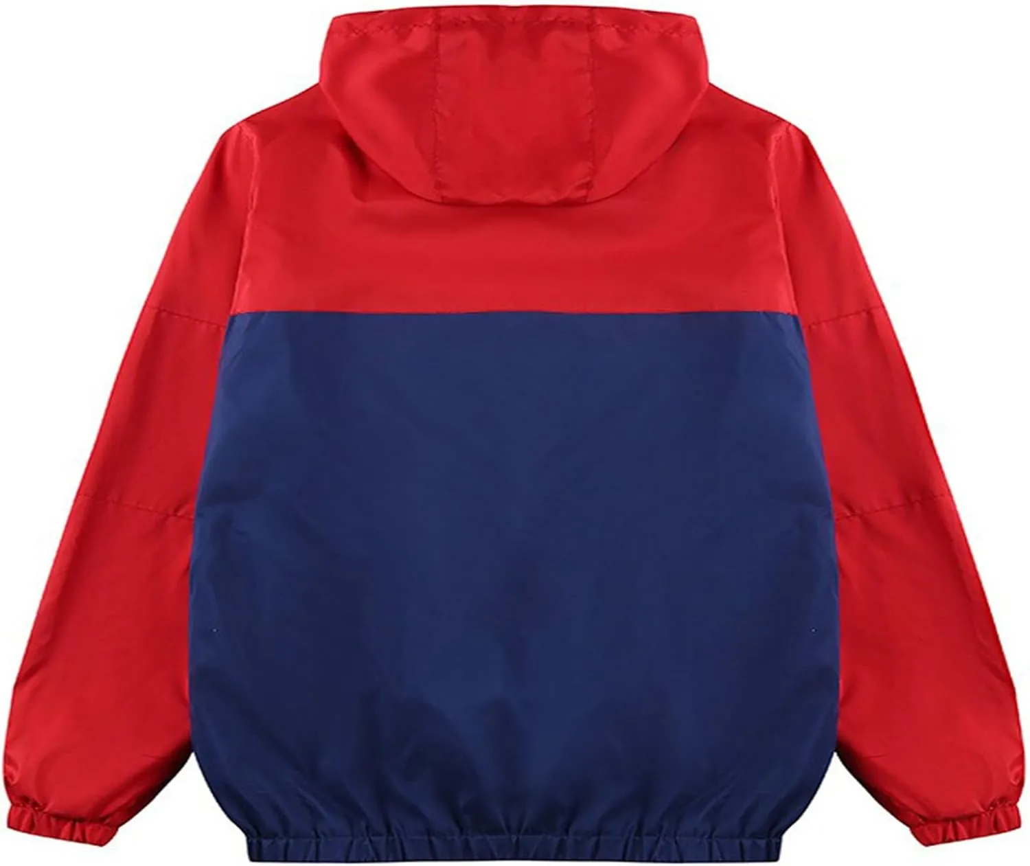 Finelylove Mens Lightweight Jacket with Hood Solid Zip Up Windbreaker Active Breathable Casual Jackets with Zip Pockets
