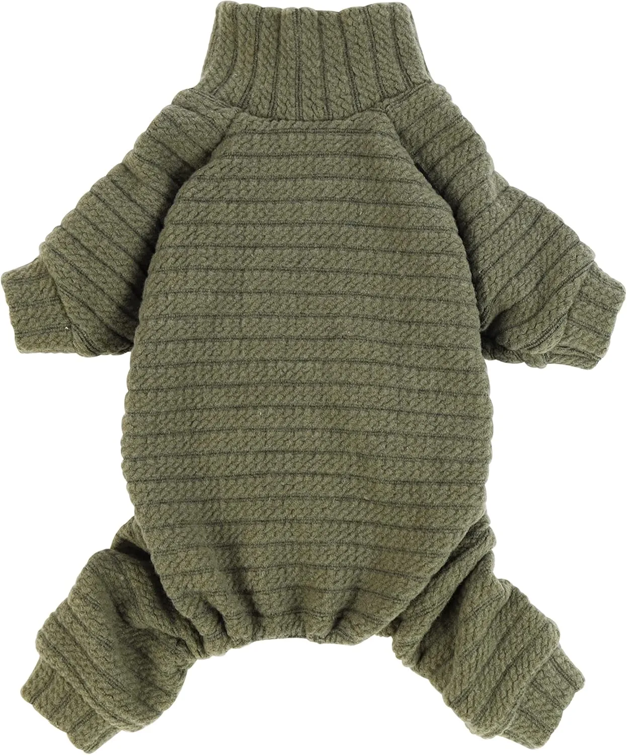 Fitwarm Turtleneck Knitted Dog Sweater Puppy Pajamas Thermal Doggie Winter Clothes Knitwear Pet Coats Cat Apparel Green X-Large