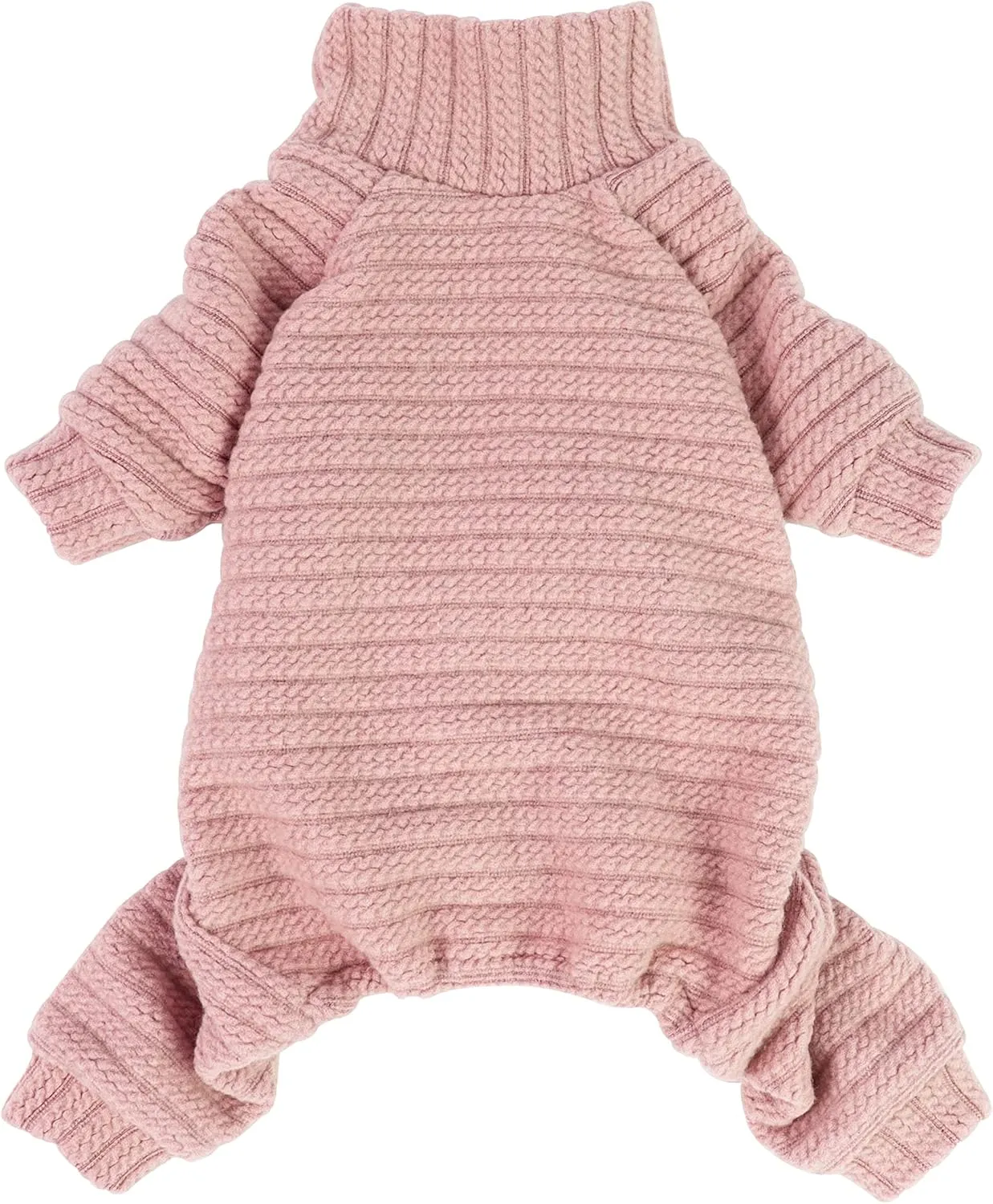 Fitwarm Turtleneck Knitted Dog Sweater Puppy Pajamas Thermal Doggie Winter Clothes Knitwear Pet Coats Cat Apparel Pink X-Large