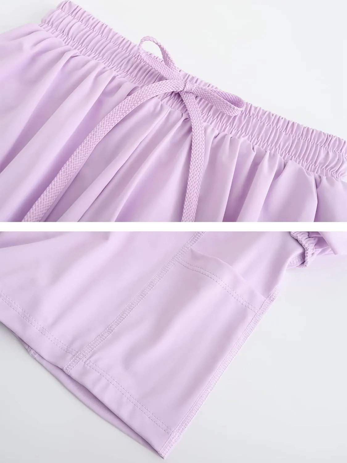 Flowy Shorts for Girls Athletic Running Biker Shorts Preppy Youth Butterfly Shorts