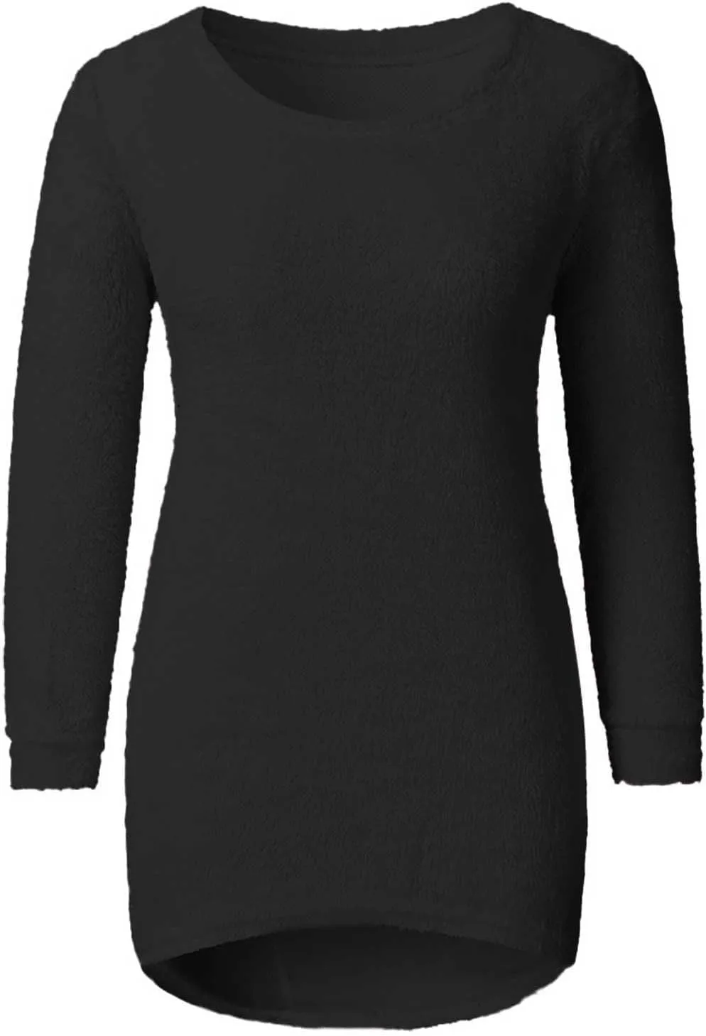 Fluffy Fuzzy Sweater for Women Casual Crewneck Loose Long Sleeve Pullover Tops Winter Warm Baggy Jumper Sweaters