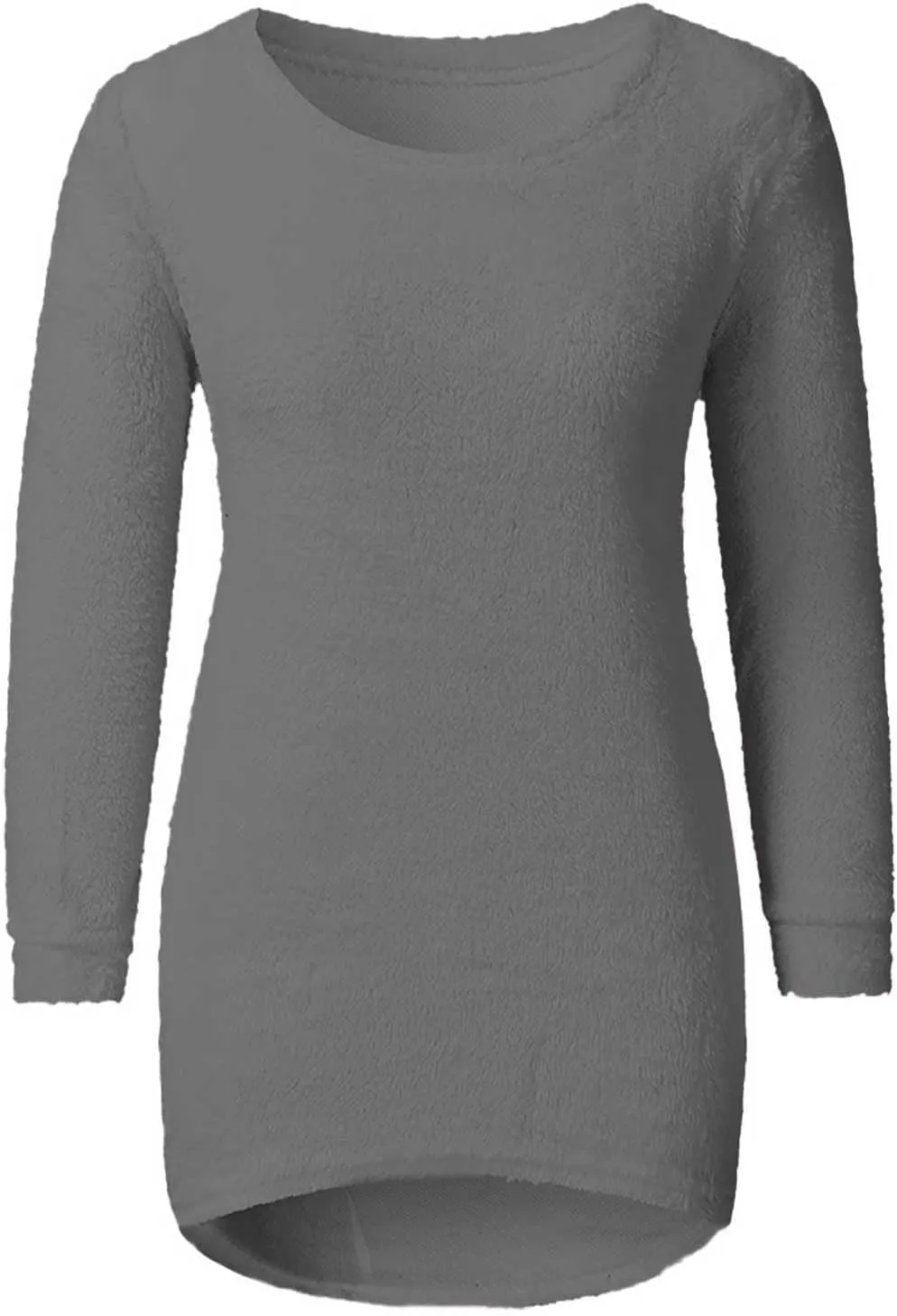 Fluffy Fuzzy Sweater for Women Casual Crewneck Loose Long Sleeve Pullover Tops Winter Warm Baggy Jumper Sweaters