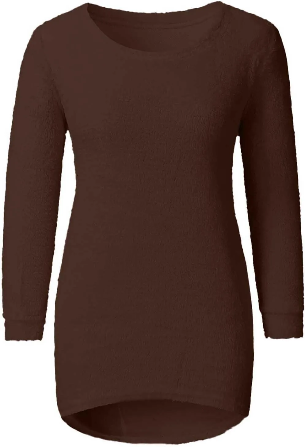 Fluffy Fuzzy Sweater for Women Casual Crewneck Loose Long Sleeve Pullover Tops Winter Warm Baggy Jumper Sweaters