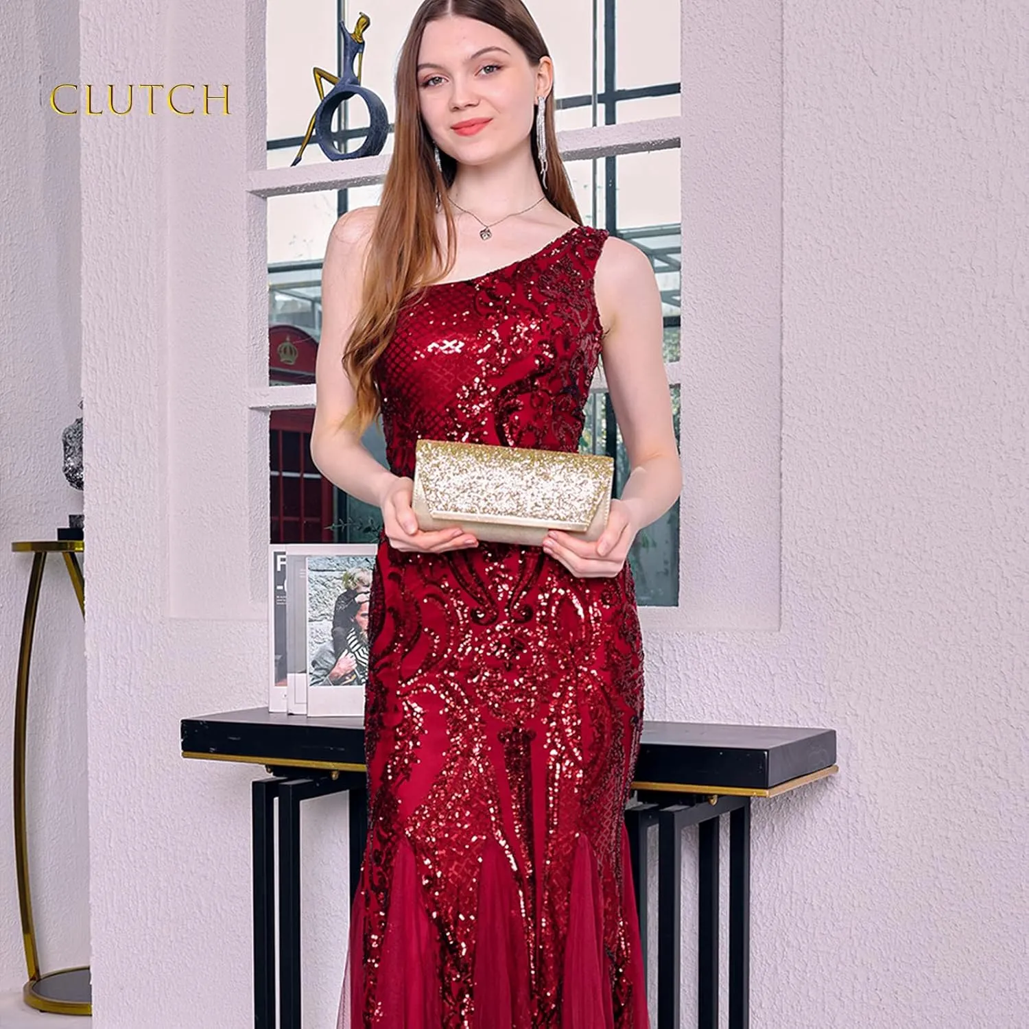 gold clutch,gold clutch purses for women evening wedding cocktail party evening bag shoulder crossbody handbag