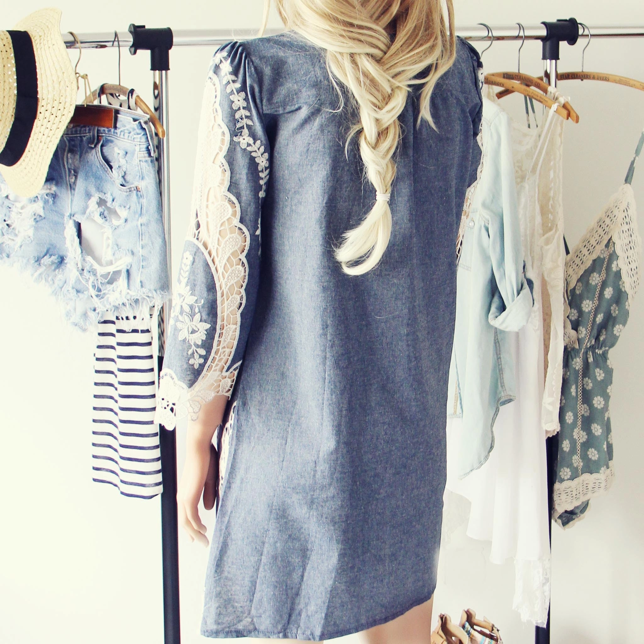 Greek Isles Chambray Dress
