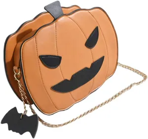 Halloween Pumpkin Crossbody Bag Novelty Devil Shoulder Bag Goth Purse Halloween Pumpkin Purse Crossbody Shoulder Handbag