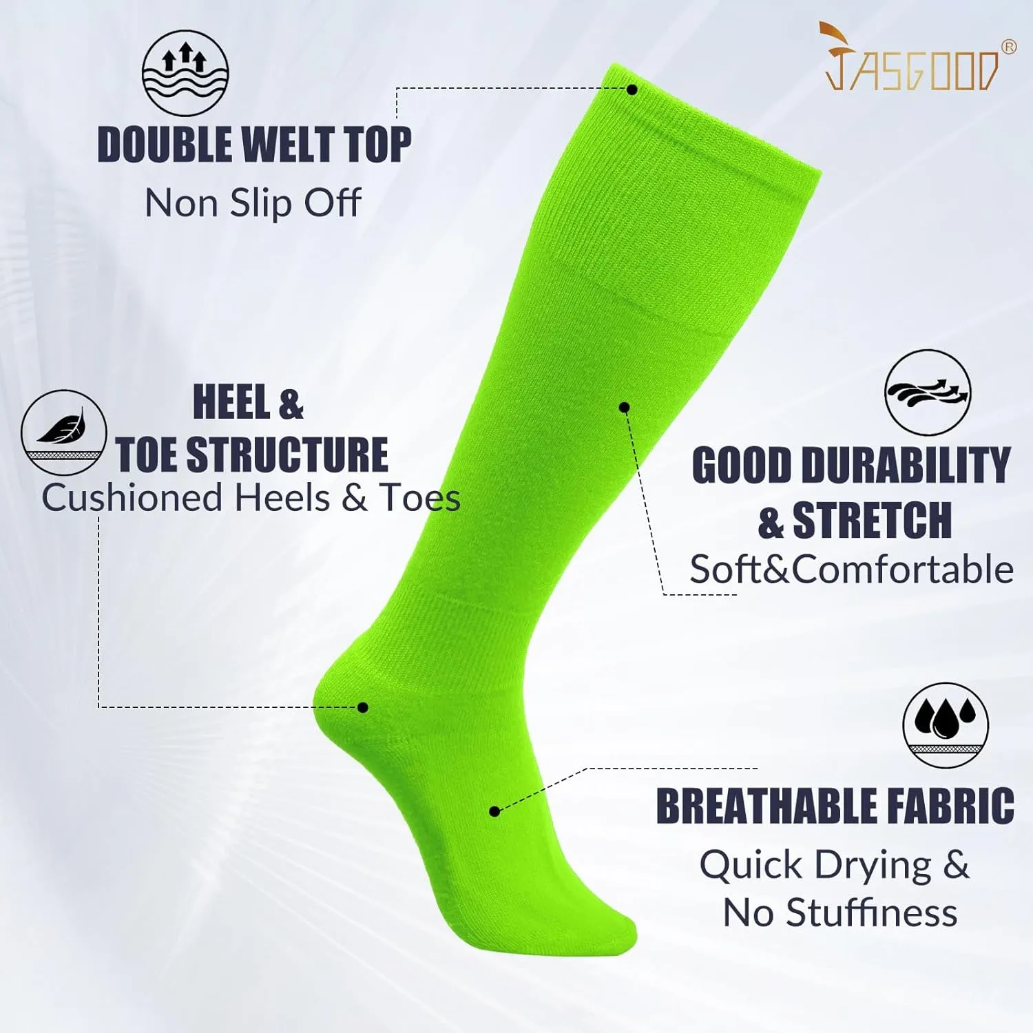 JASGOOD 2 Pack Baseball Belt and Socks Combo Set Adjustable Softball Belt and Socks Elastic Waist Belt for Youth and Adult
