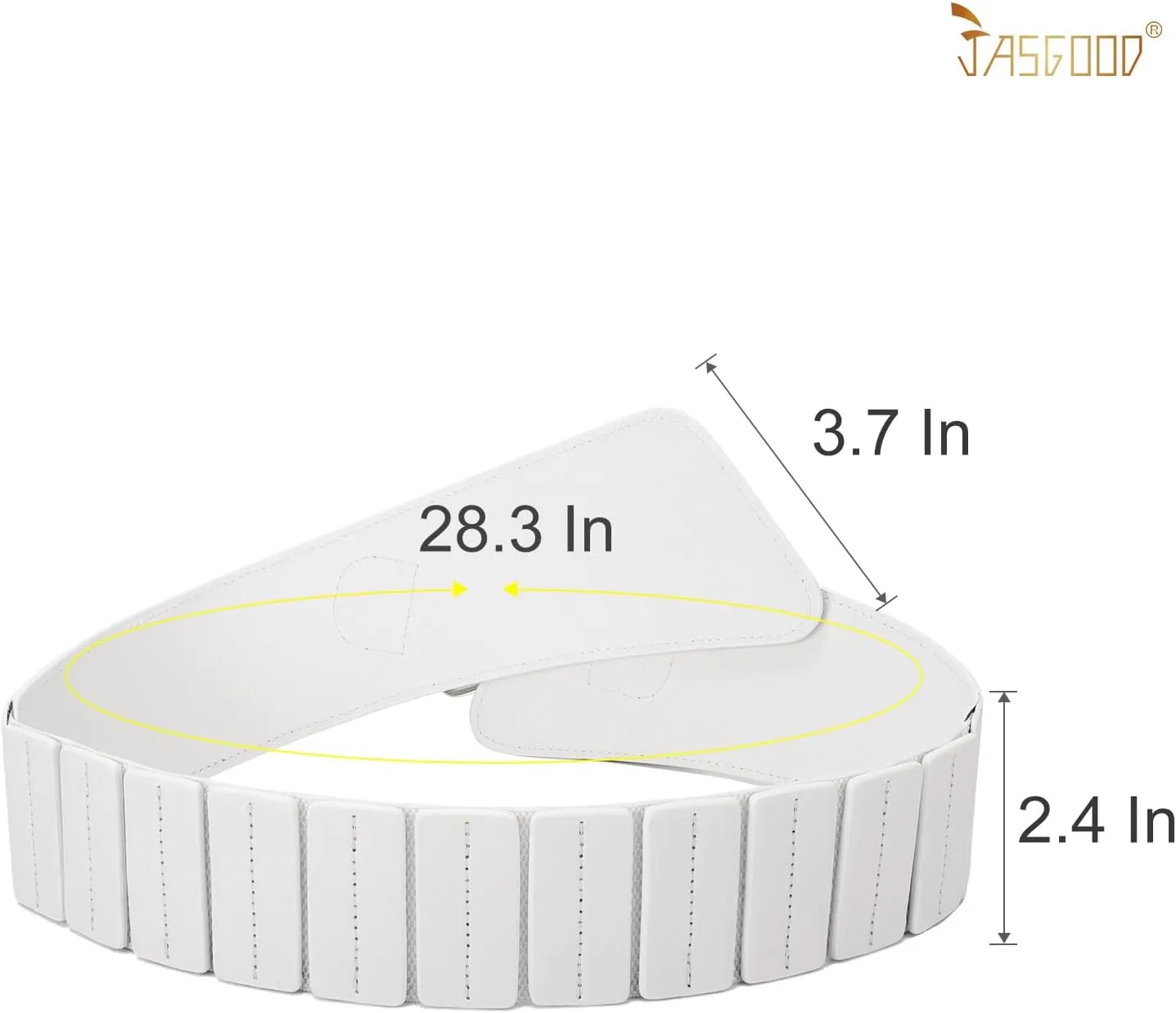 JASGOOD Wide Elastic Stretch Waist Belt Women's Adjustable Fashion Dress Belt