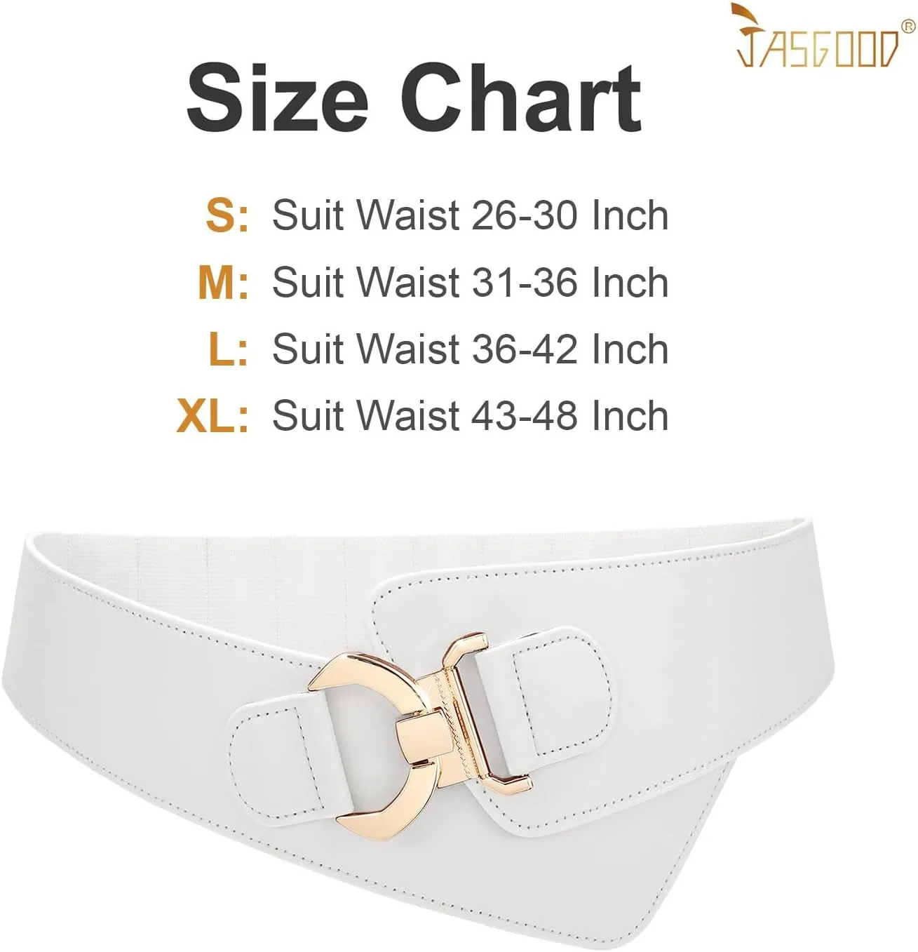 JASGOOD Wide Elastic Stretch Waist Belt Women's Adjustable Fashion Dress Belt