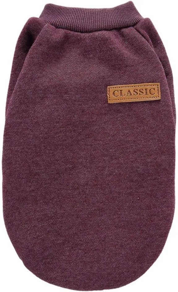 Jecikelon Dog Clothes Dogs Sweater Soft Puppies Clothing Winter Puppy Sweaters Warm Outfit for Dogs Small XXS XS Cat Apparel (Brown, L)