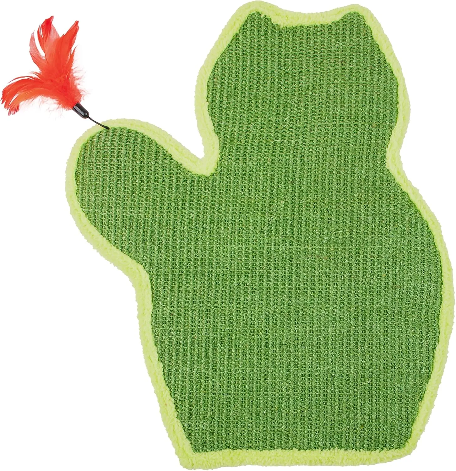Kitty City Premium Catnip Sisal Scratch Pad, Cat Cactus with Toy Design, Natural Cat Training Scratch Play Pad, Large