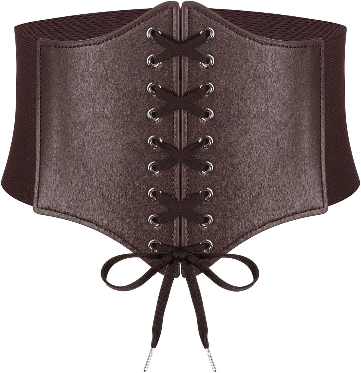 Lace-up Corset Belt for Women Elastic Belt Tied Waspie Pirate Costume Waist Belt for Renaissance