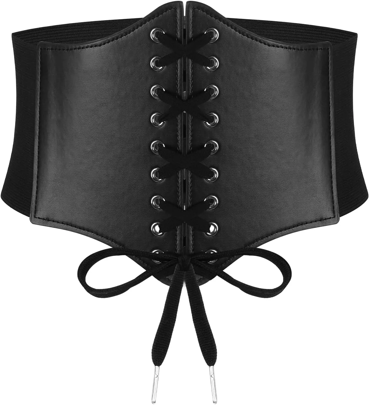 Lace-up Corset Belt for Women Elastic Belt Tied Waspie Pirate Costume Waist Belt for Renaissance