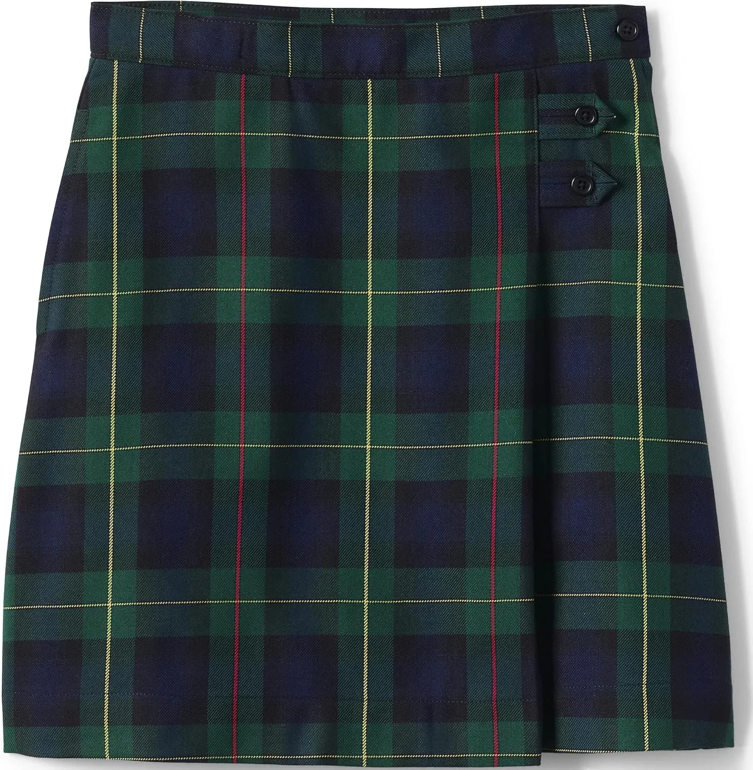 Lands' End School Uniform Girls Slim Plaid A-line Skirt Below The Knee