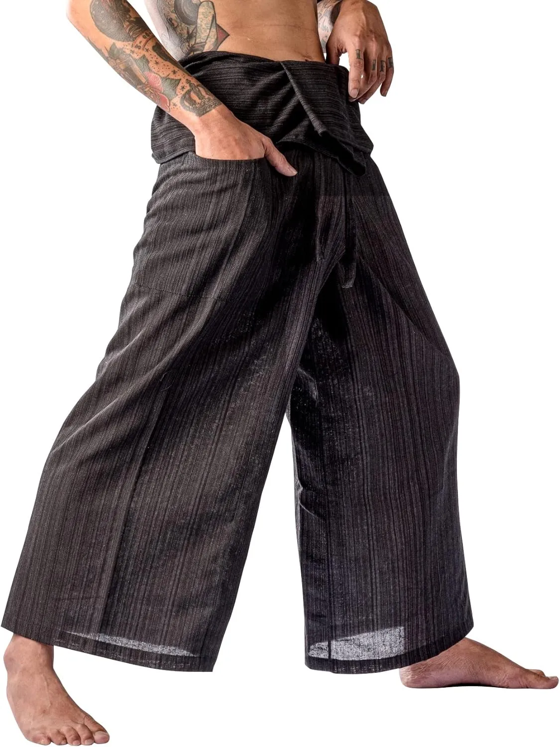 LannaPremium Thai Fisherman Pants Hakuma Pants for Men Women Yoga Pants 2 Tone - Martial Arts Pants