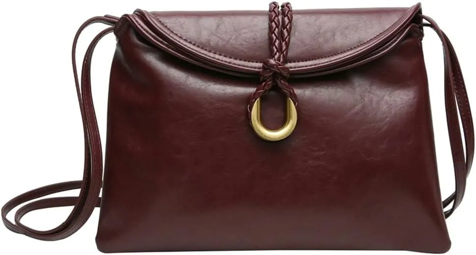 Large Shoulder Bag Clutch for Women Soft Leather Envelope Bag Crossbody Bag Vintage Handbag Messenger Bag Work Shoulder Purse