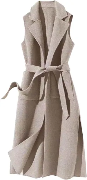 LCMTWX Winter Coats for Women Winter Office Sleeveless Button Woolen Jacket Coat Long Coats for Women Dressy Winter Coat