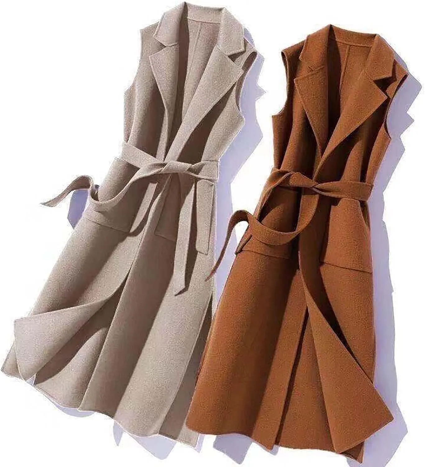 LCMTWX Winter Coats for Women Winter Office Sleeveless Button Woolen Jacket Coat Long Coats for Women Dressy Winter Coat