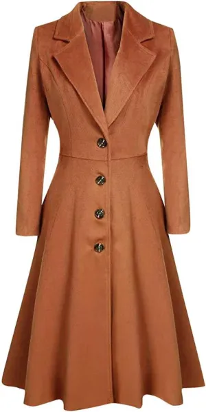 LCMTWX Women's Winter Coats Casual Suit Collar Printed Pocket Jacket Womens Trench Coat Women's Trench Coats Coat for