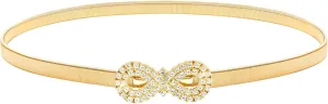 LIMHOO Women's Skinny Metal Waist Belt Elastic Thin Waist Belt for Dress Stretch Chain Belt
