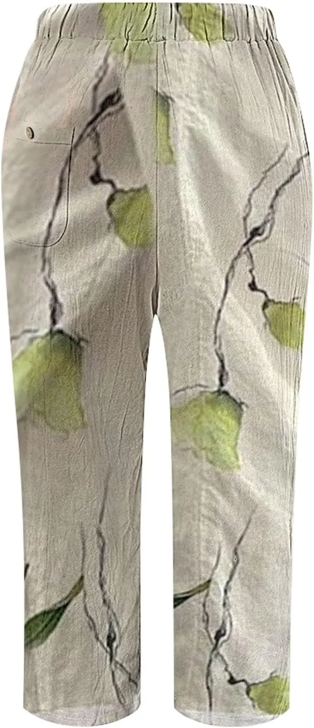 Linen Blend Pants for Women Drawstring Pants Linen Blend Pants for Women Linen Pants Women Beach Linen Pants Women