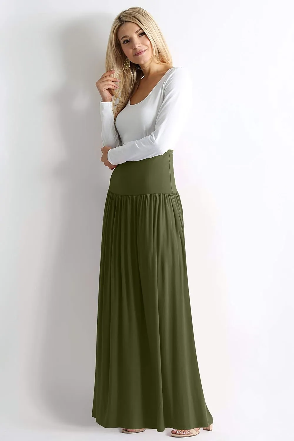 Maxi Skirts for Women Ankle Length Skirt Casual Long Skirt High Waisted Maxi Skirt Reg and Plus Size Skirt Long Skirt
