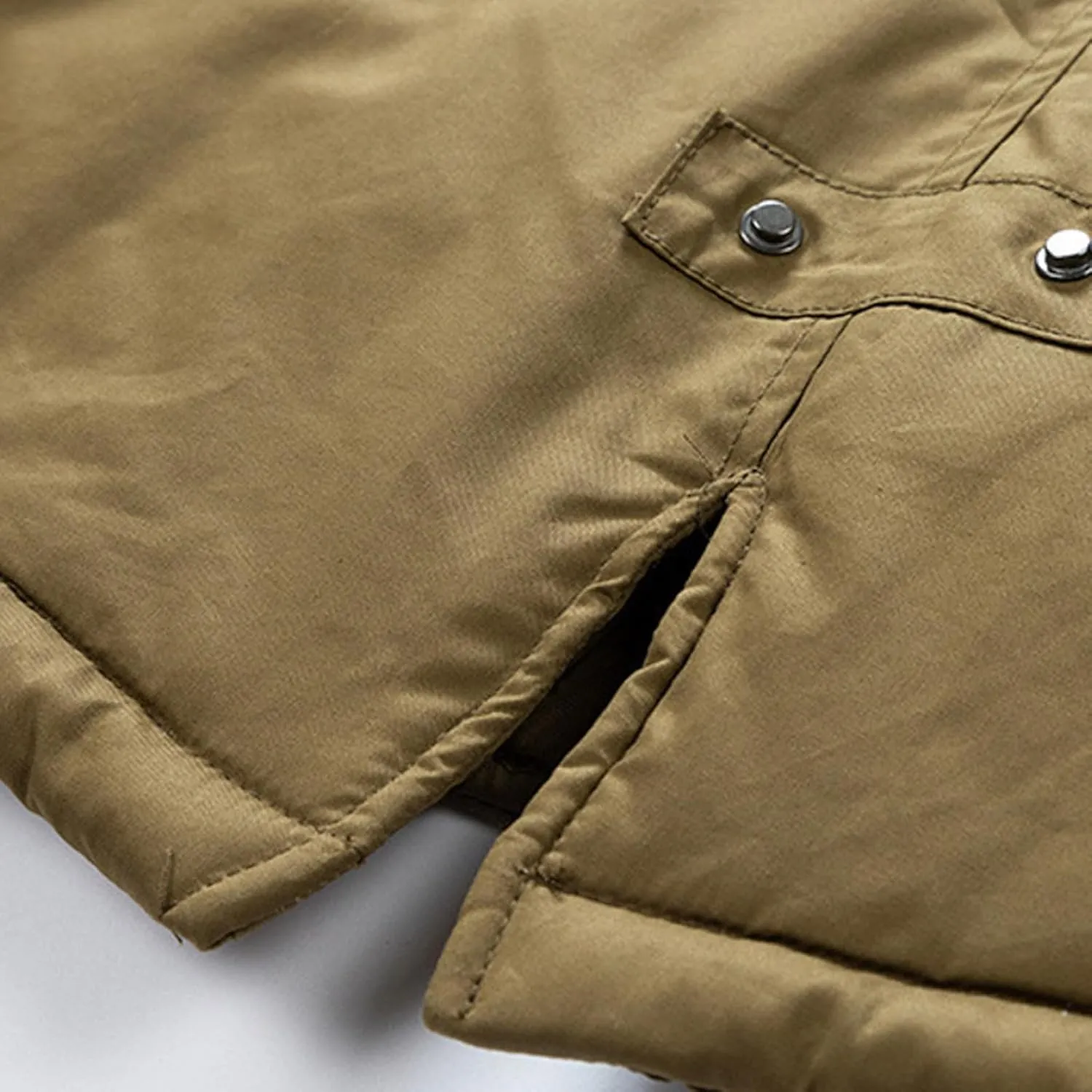 Men's Cargo Jacket 2024 Winter Warm Coats Fleece Lined Jackets with Removable Hood Ski Snow Mountain Windproof Overcoat