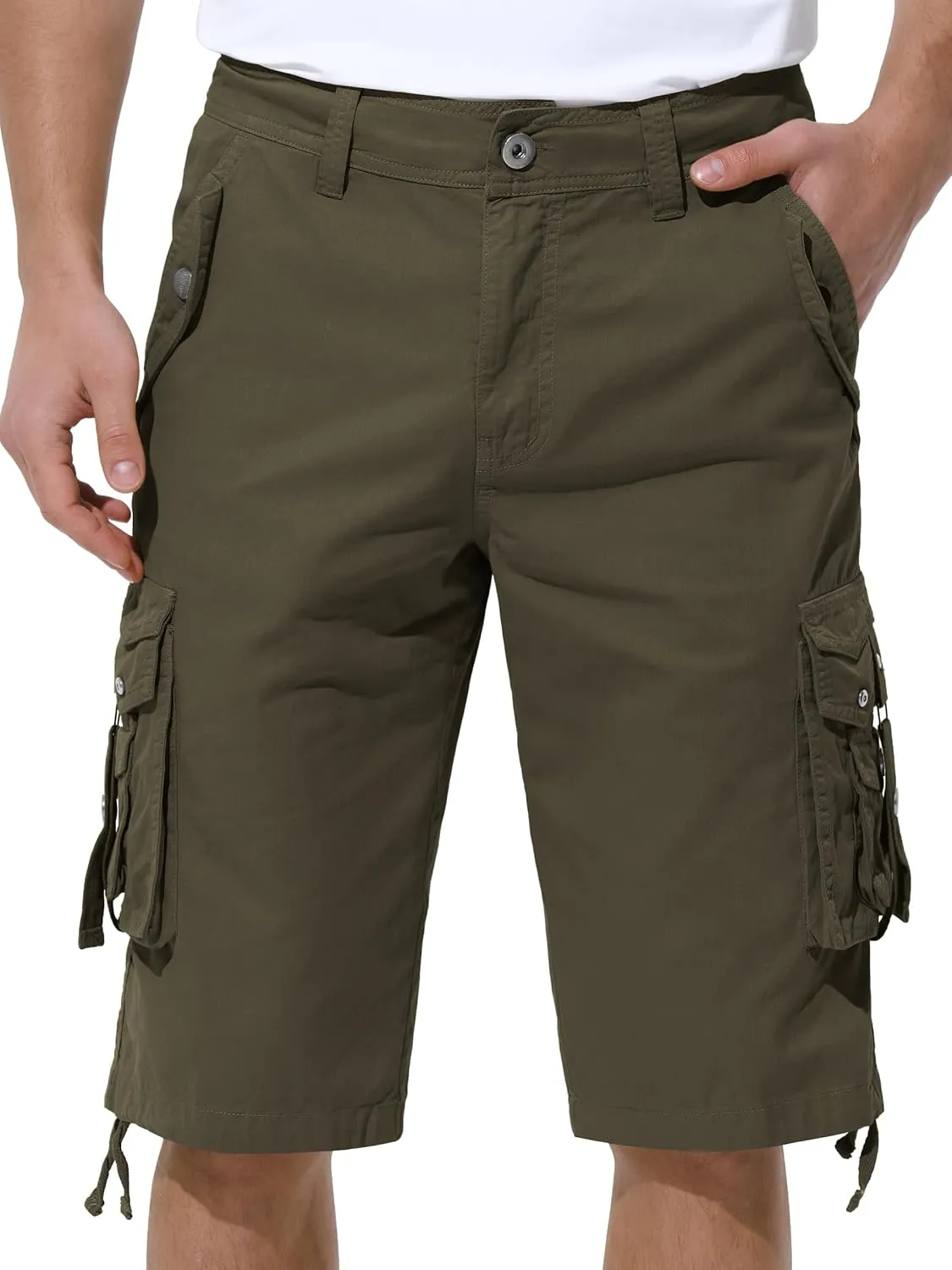 Mens Cargo Shorts Casual Shorts Hiking Shorts Below Knee Relaxed Fit Multi Pockets Running Joggers Outdoor Mens Shorts