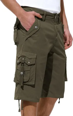 Mens Cargo Shorts Casual Shorts Hiking Shorts Below Knee Relaxed Fit Multi Pockets Running Joggers Outdoor Mens Shorts