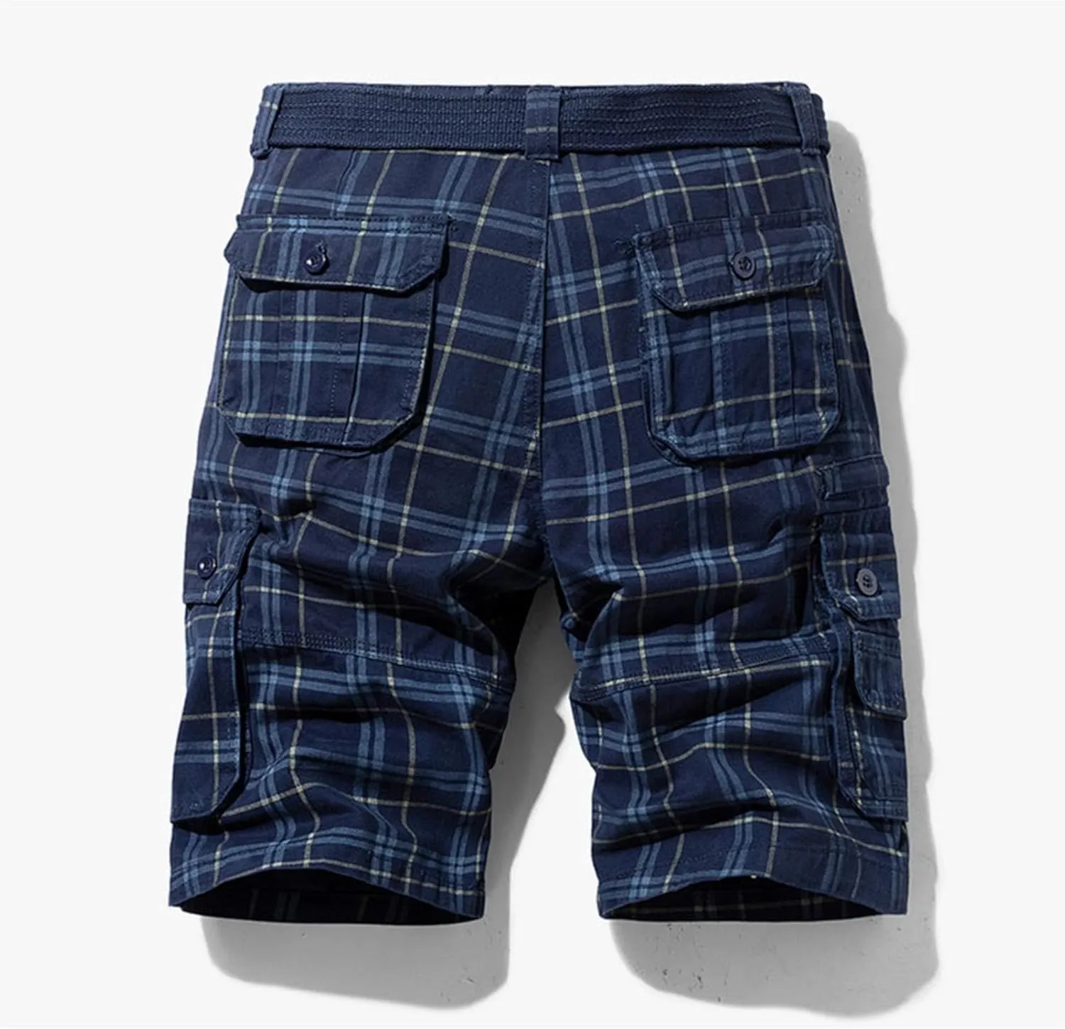 Mens Cargo Shorts Cotton Work Shorts Multi Pocket Casual Workout Shorts Loose Fit Military Cargo Shorts with No Belt