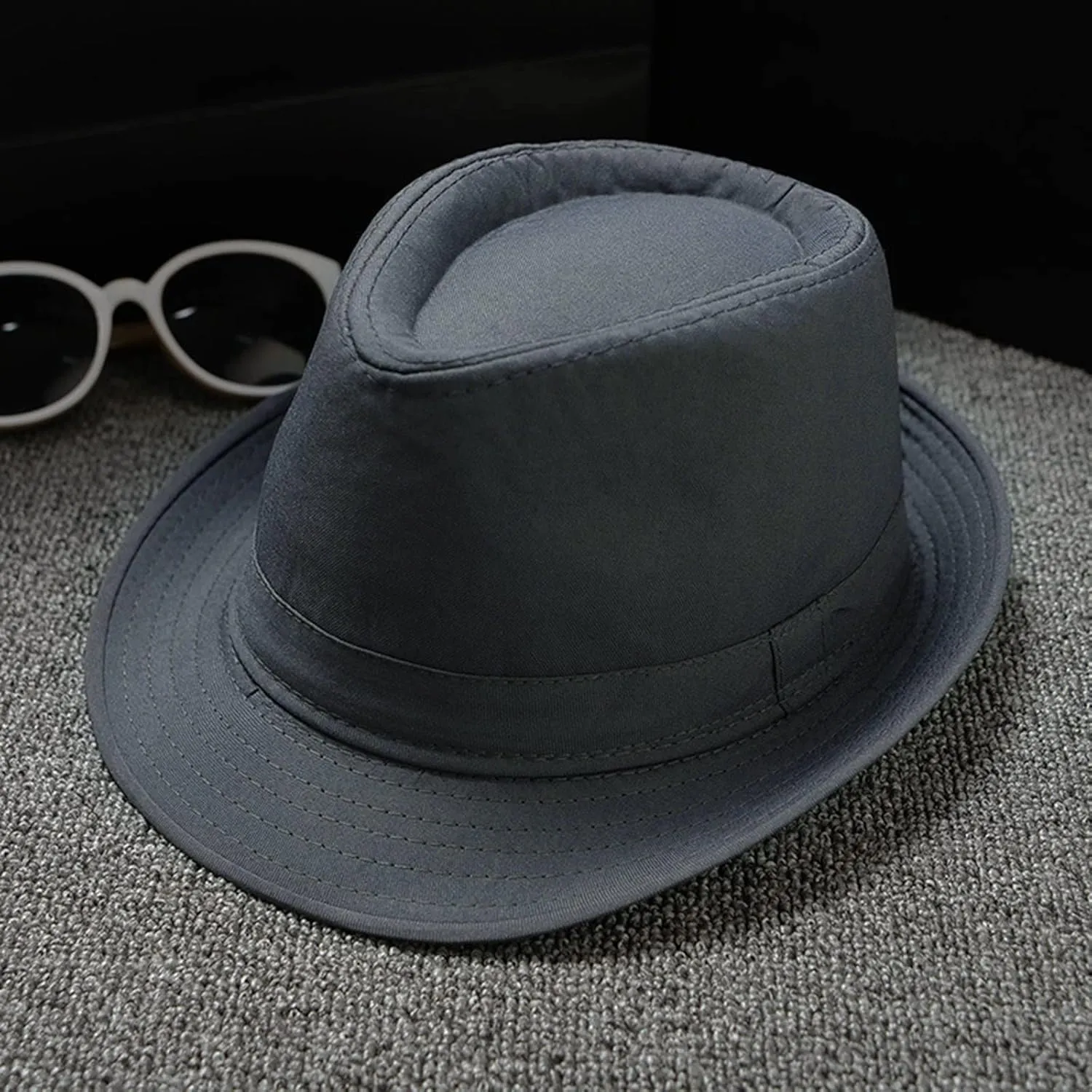 Mens Classic Fedora Hat Unisex Fedora Hats for Men Sun Hat 1920s Panama Fedora Hat Cap for Men