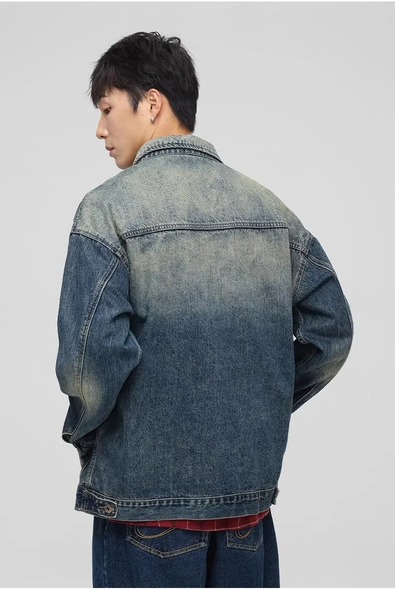 Men's Spring Autumn Loose American Casual Denim Jacket