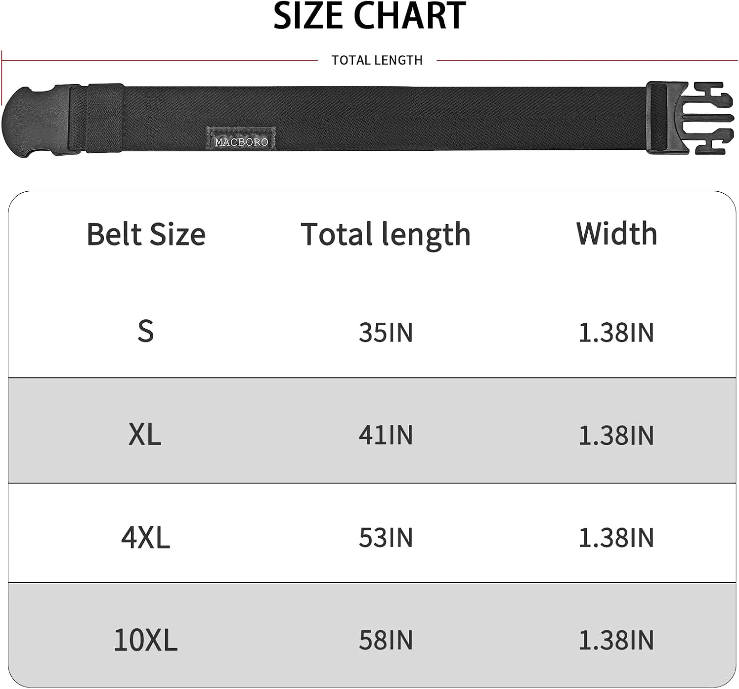 Men's Stretchable Elastic Belt, Nickel-Free TSA Approved Non-Metal Belt, Big and Tall Hypoallergenic Belt
