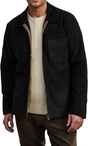 Men's Work Jacket Fashion Zipper Faux Suede Leather Bomber Jacket for Men Spring Fall Winter Coat Jackets