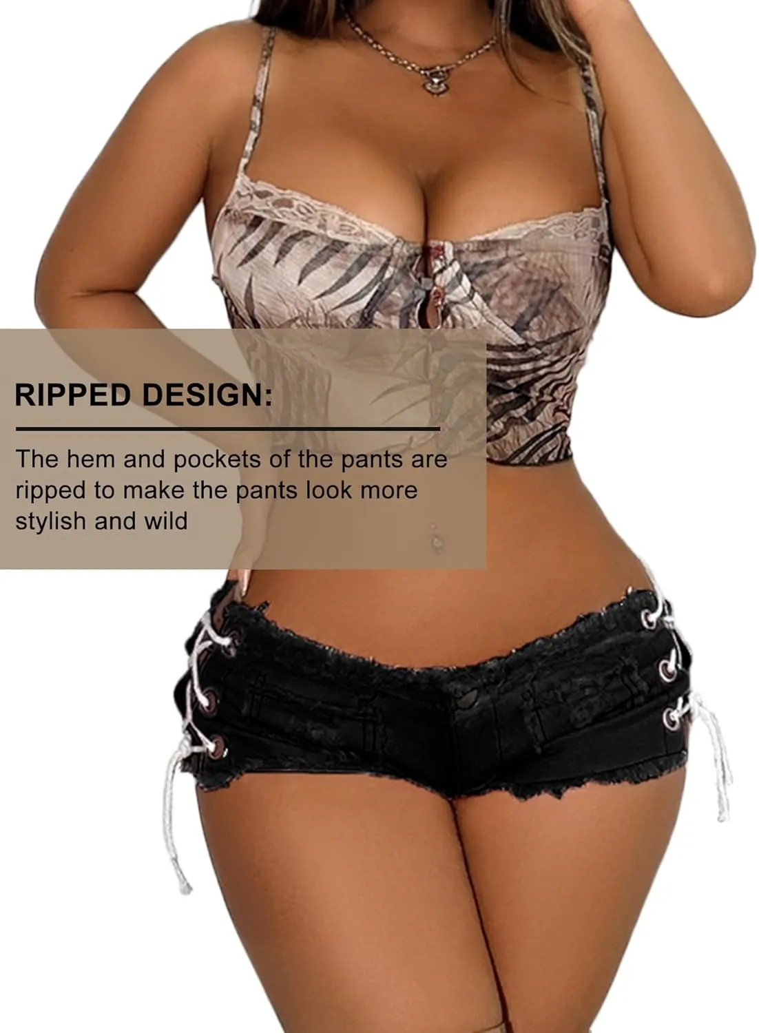 Mini Jean Shorts Cut Off Sexy Jean Shorts Micro Shorts Sexy Short Shorts for Women Lingerie Denim Shorts Hot Pants