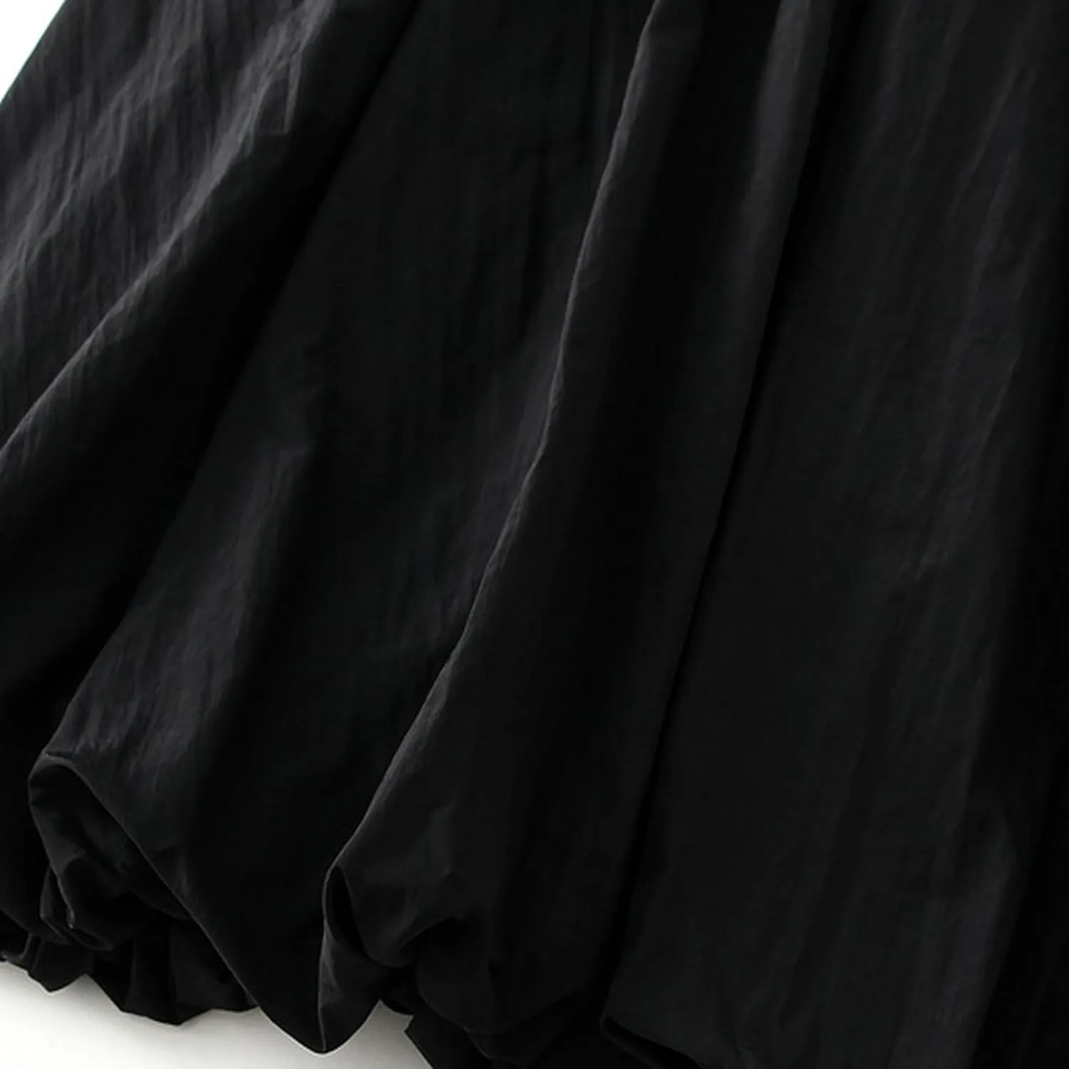 Oplxuo Women Y2K Bubble Maxi Skirt Elastic High Waisted Pleated Flowy A Line Long Puff Skirts Ruffle Hem Balloon Skirts
