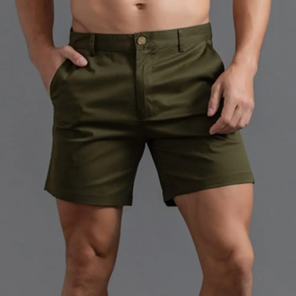 Oymyakon Men's Chino Shorts 6 Inch Slim Fit Shorts Cotton Stretch Casual Shorts Summer Flat Front Shorts
