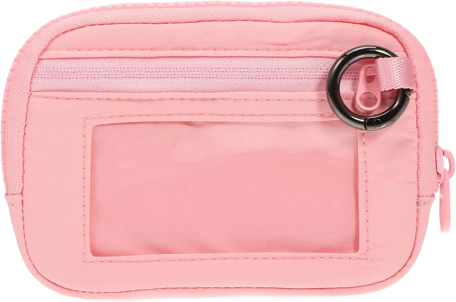 Pink Nylon Wristlet Wallet for Women - Small Zipper Clutch Purse, Coin Holder, Card Organizer, Travel Accessory