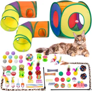 Retro Shaw 66 PCS Cat Kitten Toys Set for Indoor Cats Kitty