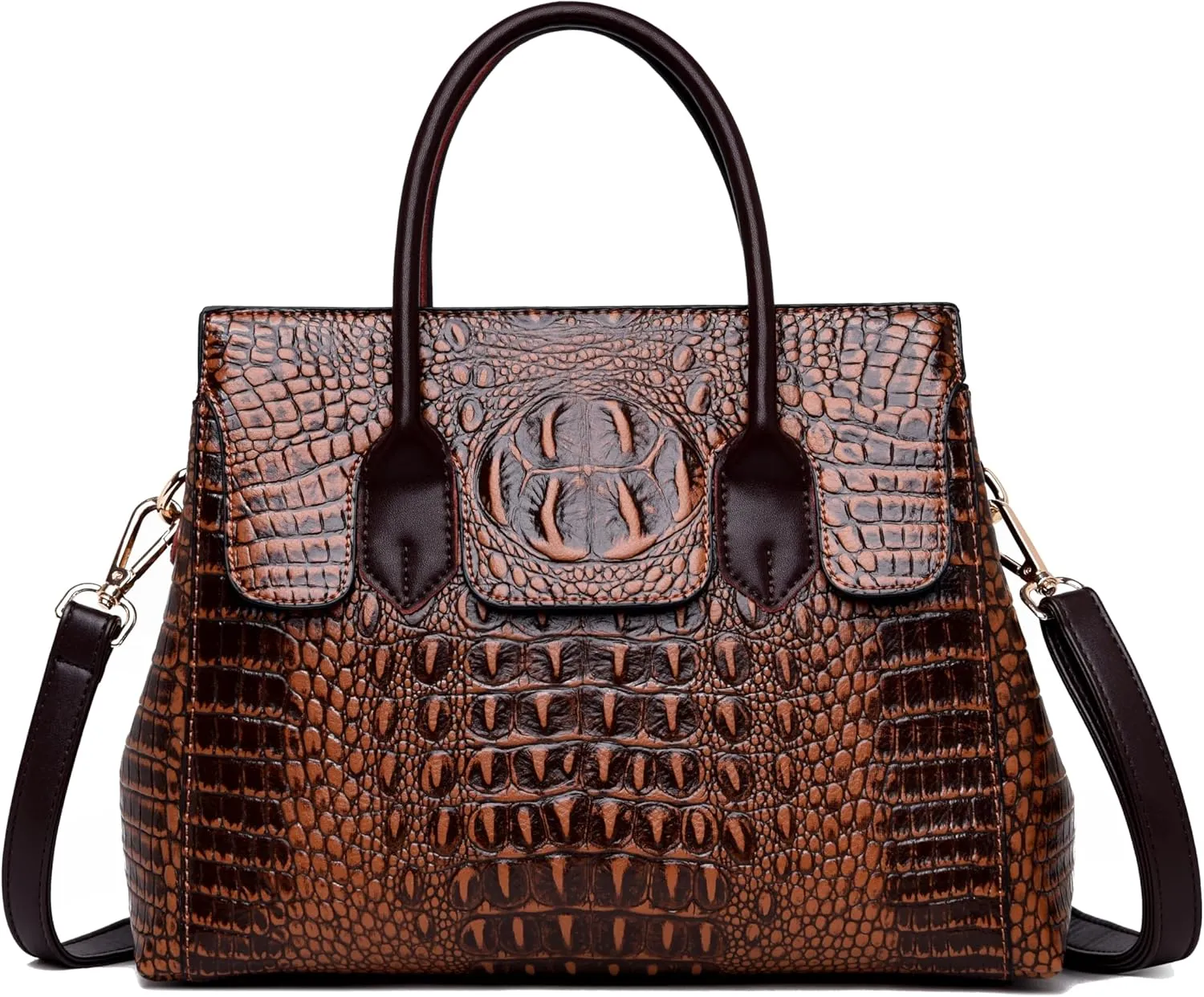 Shoulder Sling Tote Handbag For Women Retro Crocodile Top Handle Shoulder Bag