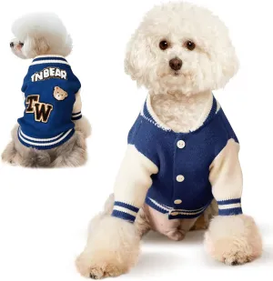 Small Puppy Sweater, Warm Pet Sweater, Cute Knitted Classic Dog Sweaters for Small Dogs, Dog Sweatshirt Clothes Coat Apparel (L)