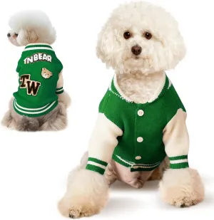 Small Puppy Sweater, Warm Pet Sweater, Cute Knitted Classic Dog Sweaters for Small Dogs, Dog Sweatshirt Clothes Coat Apparel (L)