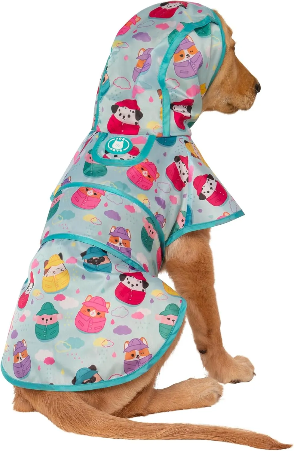 Squishmallows Original Its Raining Squish Pet Raincoat (Small) - Official Jazwares Pets Apparel for Dogs