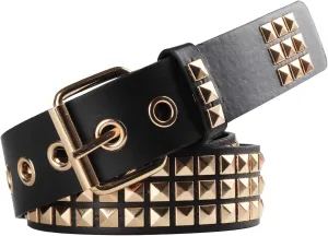 Studded Belt, Metal Punk Rock Rivet belt with Bright Pyramid Studded for Women Men