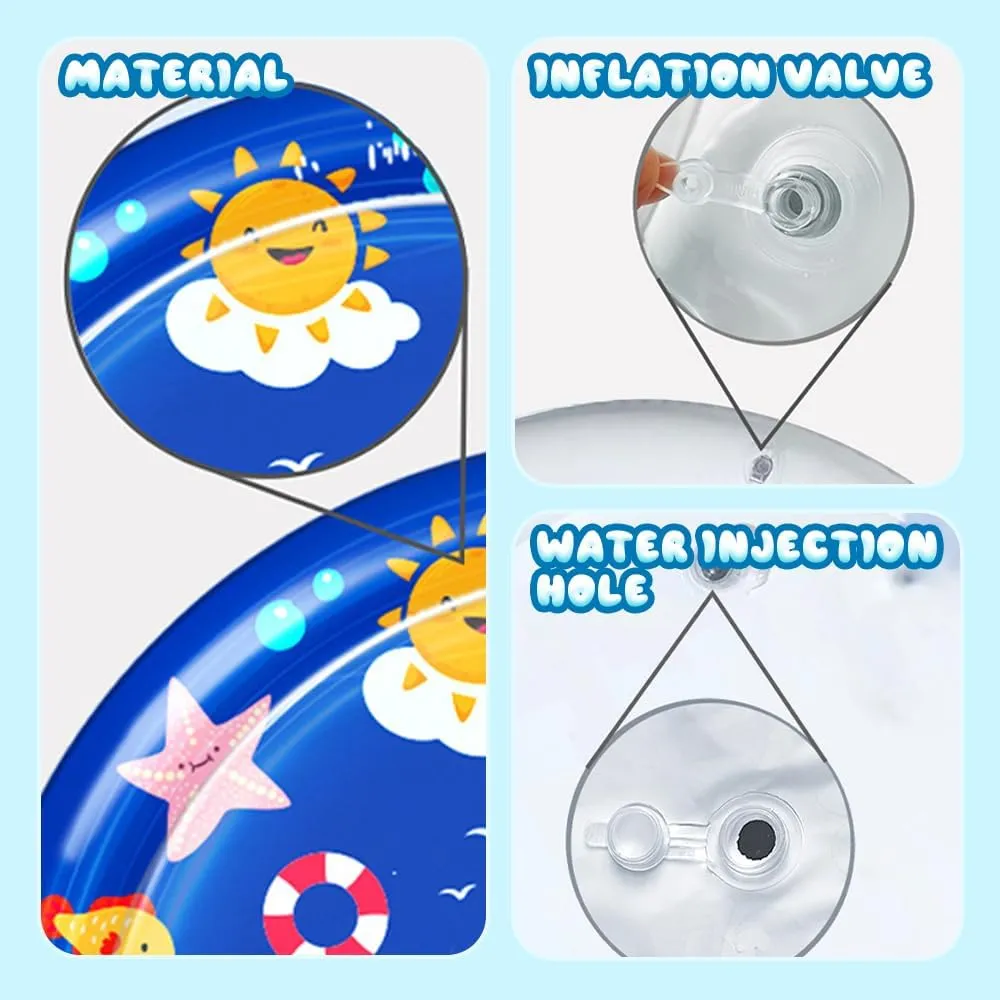 Thickened Water Sensor Play Mat for Cats, 2025 Upgrade Pet Cat Water Bed Play Mat Cool Comfort Inflatable Water Mat, Interactive Water Sensory Playmat with Fish for Pet Cat and Dog (#A1)