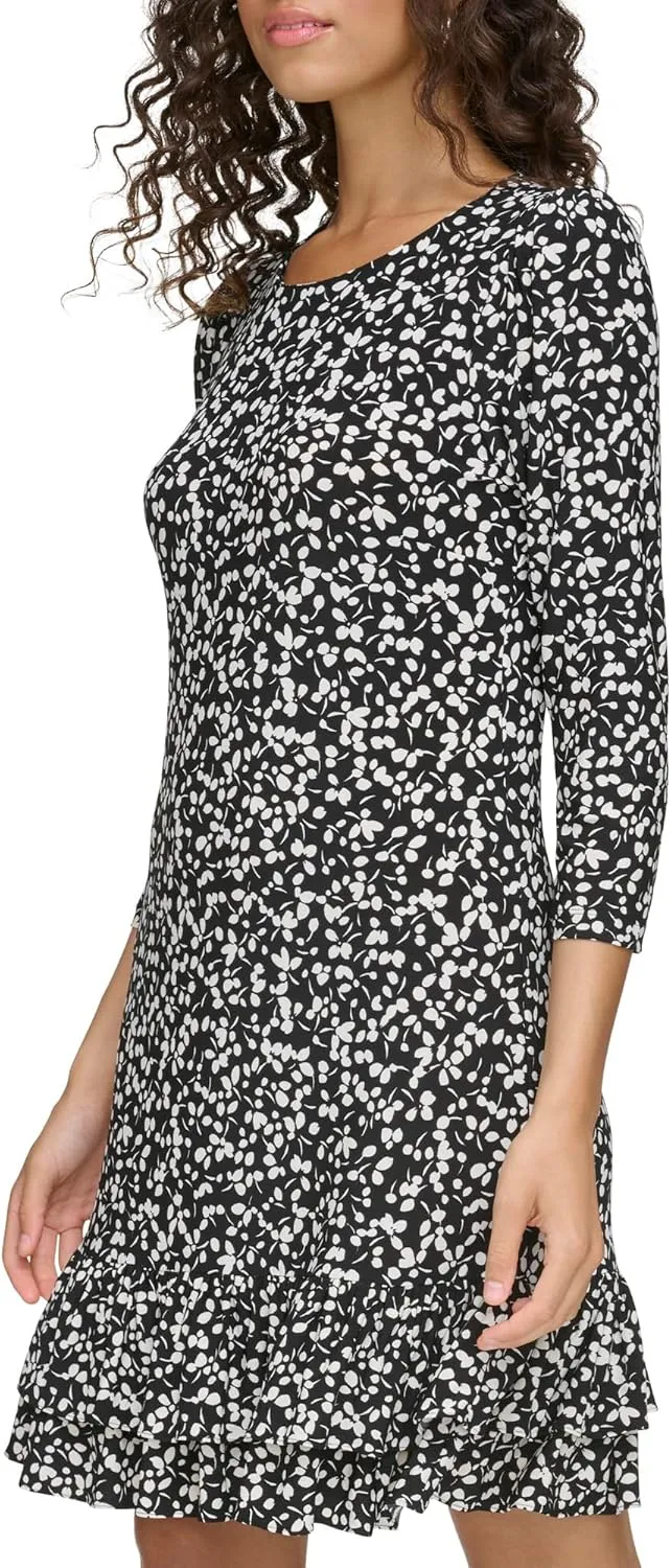 Tommy Hilfiger Women's Jersey Stretch 3/4 Sleeve Dress