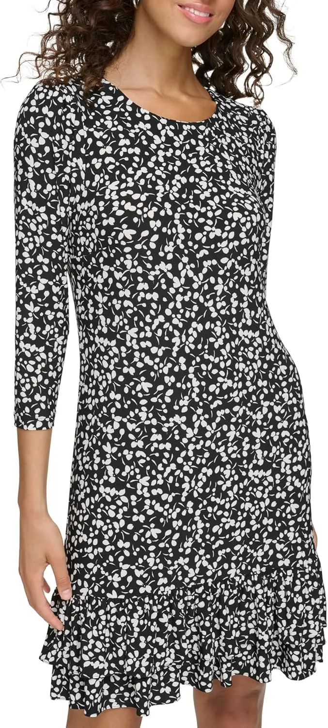 Tommy Hilfiger Women's Jersey Stretch 3/4 Sleeve Dress