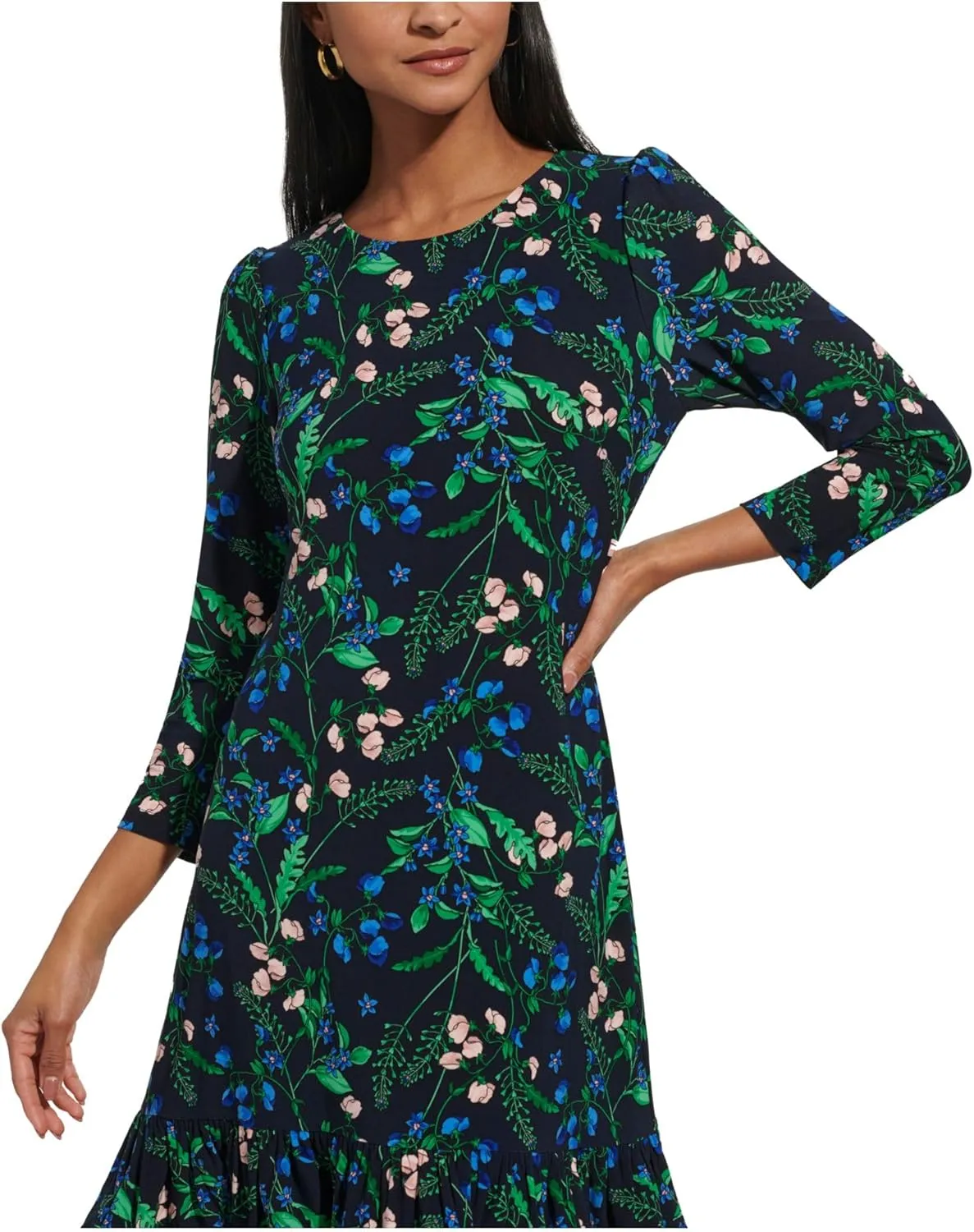 Tommy Hilfiger Women's Jersey Stretch 3/4 Sleeve Dress