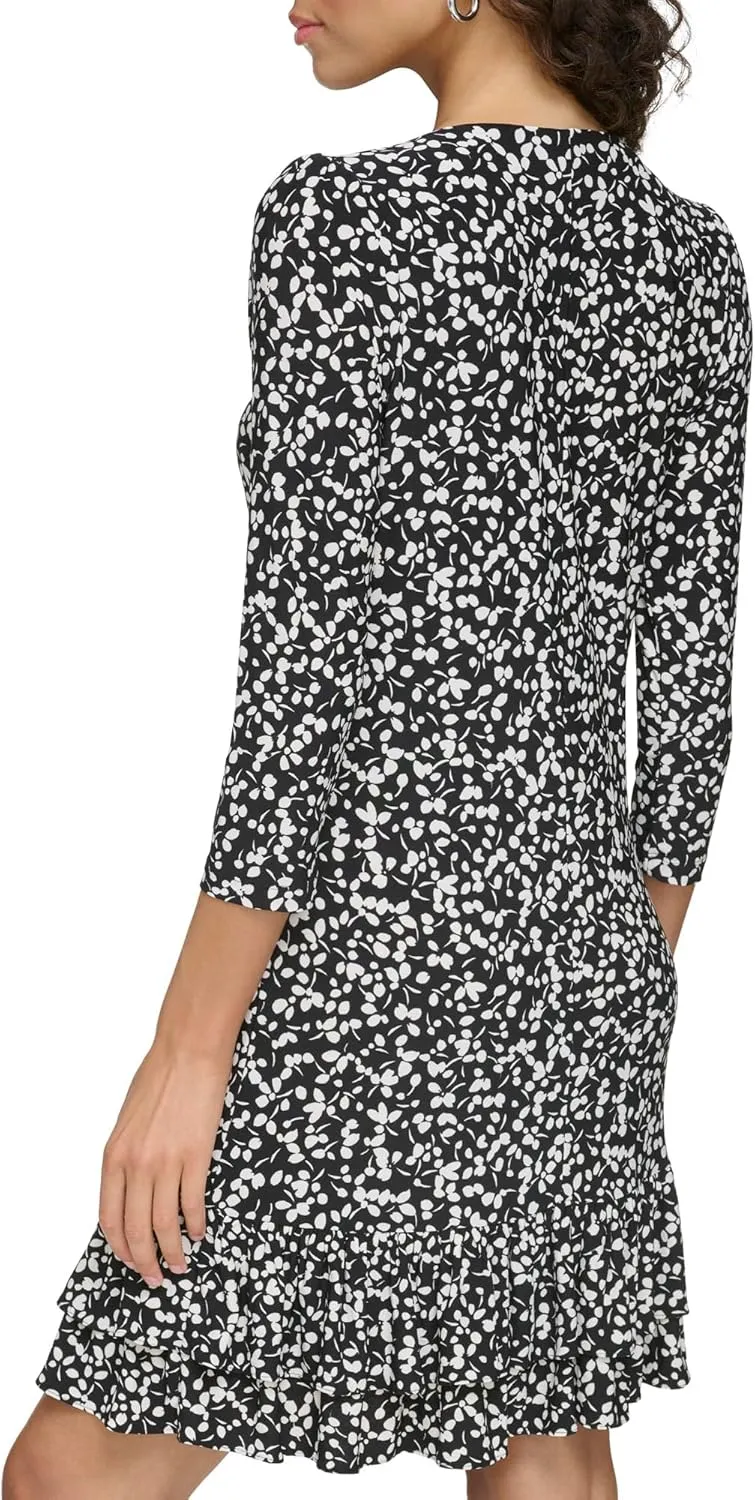 Tommy Hilfiger Women's Jersey Stretch 3/4 Sleeve Dress